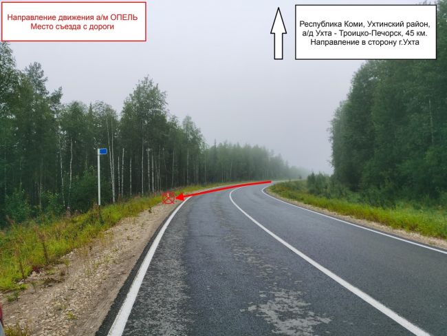 В Ухте водитель Опель вылетел в кювет: один человек погиб, два ранены